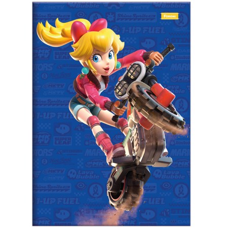 Foto ilustrativa Caderno Brochura e Brochurão Capa Dura Super Mario