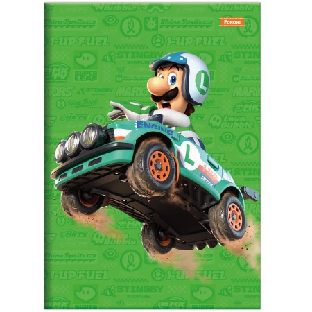 Foto ilustrativa Caderno Brochura e Brochurão Capa Dura Super Mario
