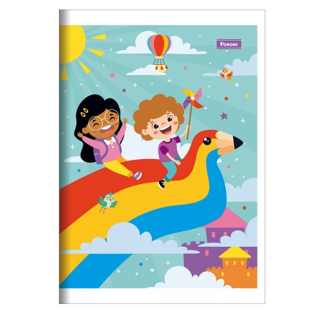 Foto ilustrativa Caderno Brochura Flexível Brincarte