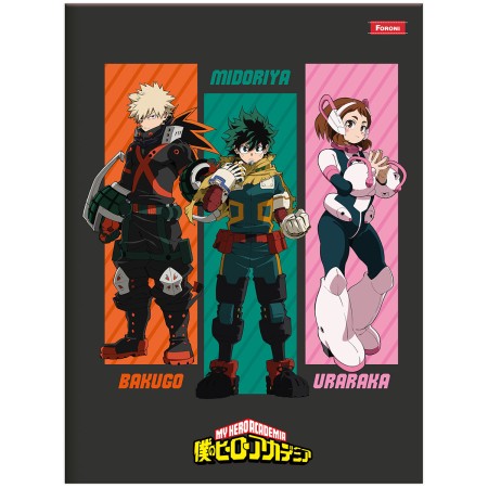 Foto ilustrativa Caderno Brochurão Capa Dura My Hero Academia