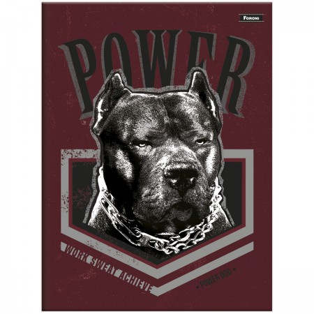 Foto ilustrativa Caderno Brochurão Capa Dura Power Dog