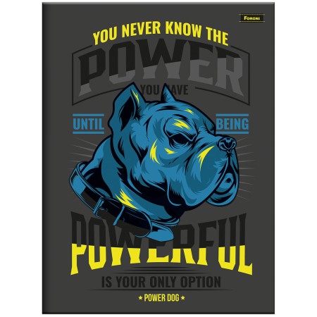 Foto ilustrativa Caderno Brochurão Capa Dura Power Dog