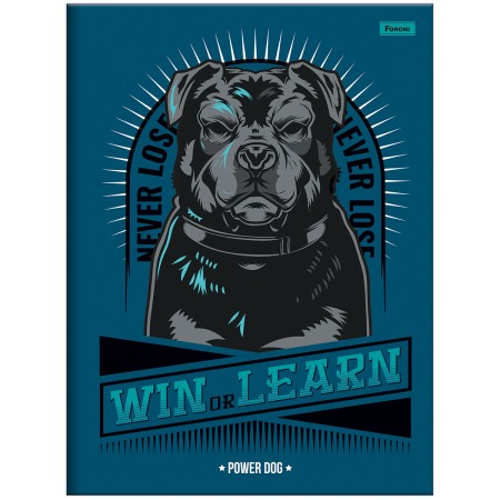 Foto ilustrativa Caderno Brochurão Capa Dura Power Dog