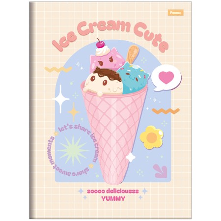 Foto ilustrativa Caderno Brochurão Capa Dura Sugar Rush