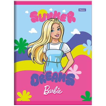 Foto ilustrativa Caderno Brochurão Capa em Cartão Barbie