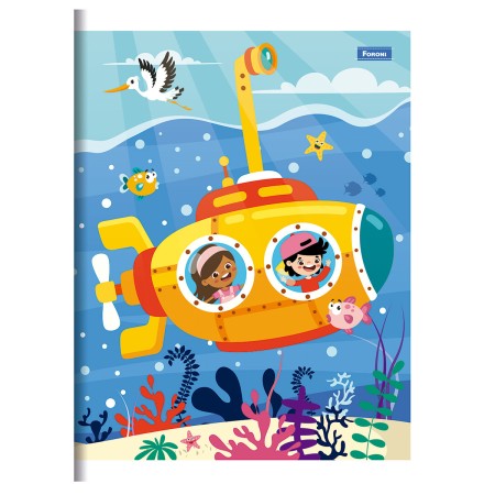 Foto ilustrativa Caderno Brochurão com Pauta Brincarte