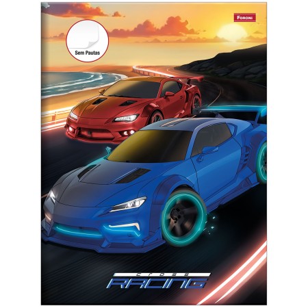 Foto ilustrativa Caderno Brochurão Cross Racing (Sem Pauta)