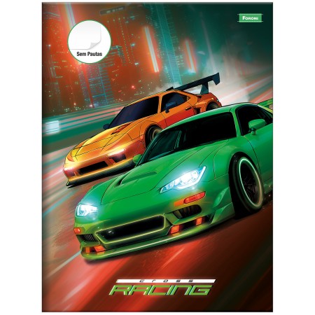Foto ilustrativa Caderno Brochurão Cross Racing (Sem Pauta)