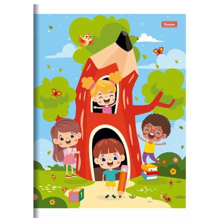 Foto ilustrativa Caderno Brochurão Flexível com Pauta Brincarte