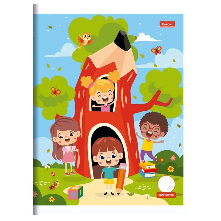 Foto ilustrativa Caderno Brochurão Flexível sem Pauta Brincarte