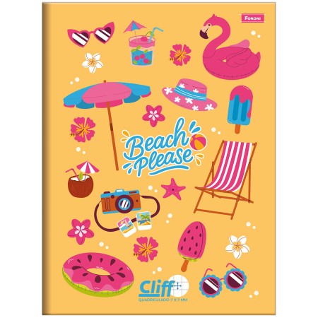 Foto ilustrativa Caderno Brochurão Quadriculado Cliff