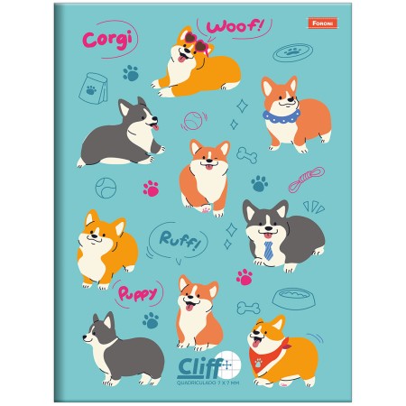 Foto ilustrativa Caderno Brochurão Quadriculado Cliff