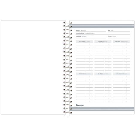 Foto ilustrativa Caderno Capa Dura 1/4 Espiral  Doshin