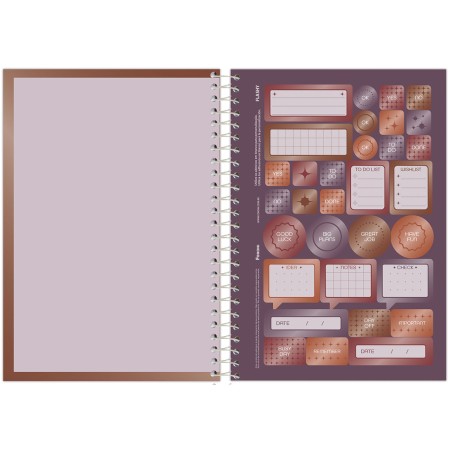 Foto ilustrativa Caderno Capa Dura 1/4 Espiral  Flashy