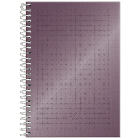 Foto ilustrativa Caderno Capa Dura 1/4 Espiral  Flashy