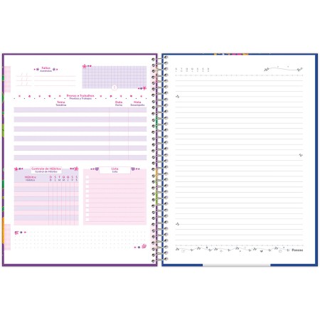 Foto ilustrativa Caderno Capa Dura 1/4 Espiral Lush