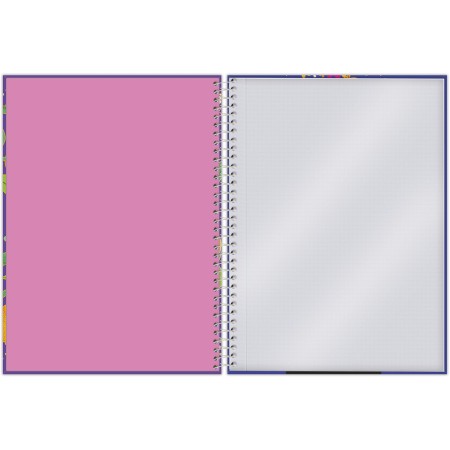 Foto ilustrativa Caderno Capa Dura 1/4 Espiral Lush
