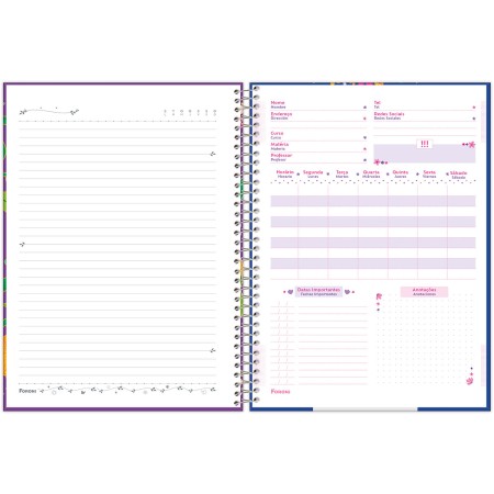 Foto ilustrativa Caderno Capa Dura 1/4 Espiral Lush