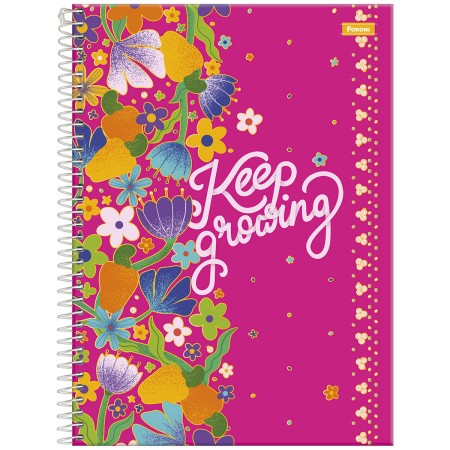 Foto ilustrativa Caderno Capa Dura 1/4 Espiral Lush