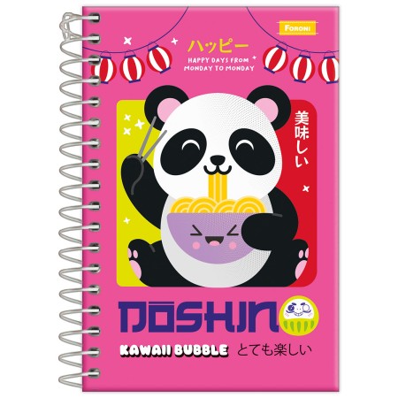 Foto ilustrativa Caderno Capa Dura 1/8 Espiral  Doshin