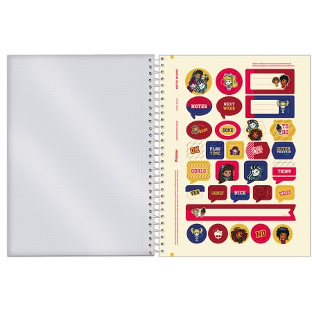 Foto ilustrativa Caderno Capa Dura College 80 anos de Mattel