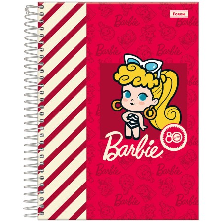 Foto ilustrativa Caderno Capa Dura College 80 anos de Mattel