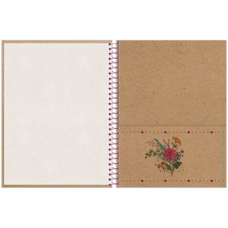 Foto ilustrativa Caderno Capa Dura College Kraft Art