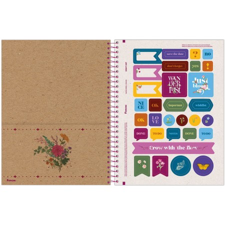 Foto ilustrativa Caderno Capa Dura College Kraft Art