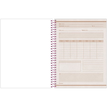 Foto ilustrativa Caderno Capa Dura College Kraft Art