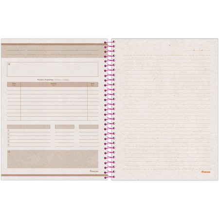 Foto ilustrativa Caderno Capa Dura College Kraft Art