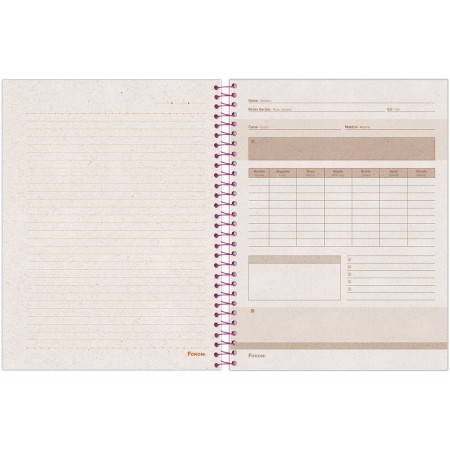 Foto ilustrativa Caderno Capa Dura College Kraft Art