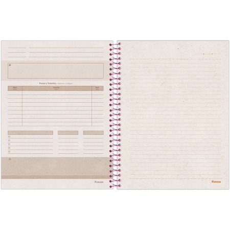 Foto ilustrativa Caderno Capa Dura College Kraft Art