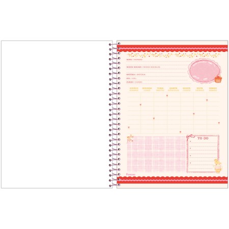 Foto ilustrativa Caderno Capa Dura College Milly