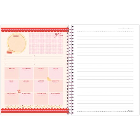 Foto ilustrativa Caderno Capa Dura College Milly
