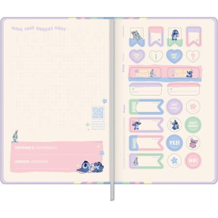 Foto ilustrativa Caderno Capa Dura Costurado Sem Pauta Stitch