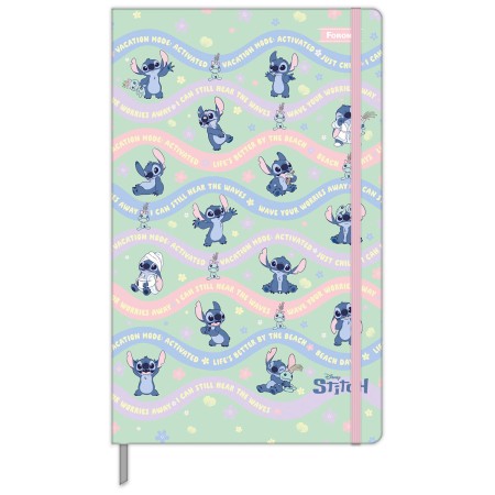 Foto ilustrativa Caderno Capa Dura Costurado Sem Pauta Stitch