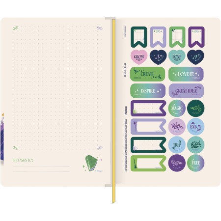 Foto ilustrativa Caderno Capa Dura Costurado Sem Pauta Wicked