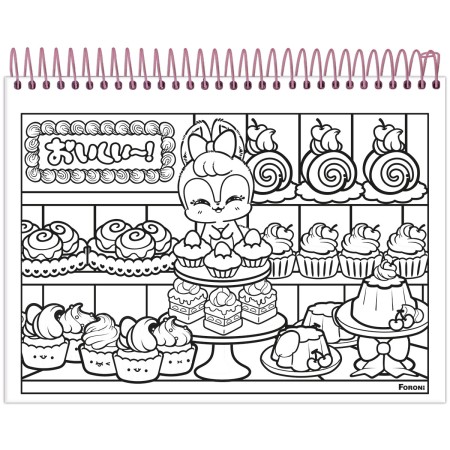 Foto ilustrativa Caderno Capa Dura para Colorir Doll