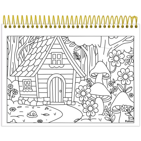 Foto ilustrativa Caderno Capa Dura para Colorir Milly