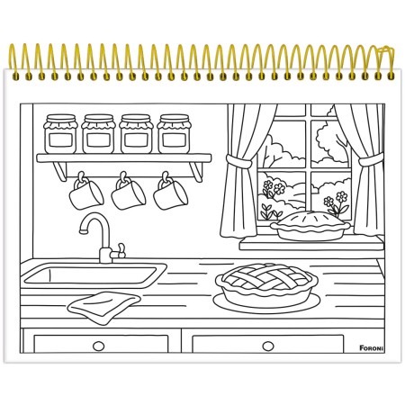 Foto ilustrativa Caderno Capa Dura para Colorir Milly