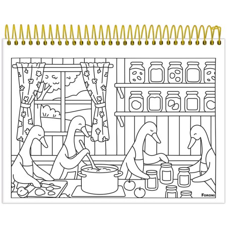 Foto ilustrativa Caderno Capa Dura para Colorir Milly