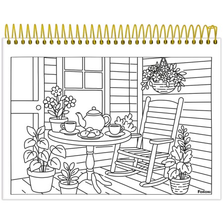 Foto ilustrativa Caderno Capa Dura para Colorir Milly