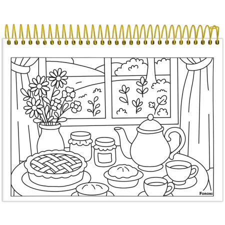 Foto ilustrativa Caderno Capa Dura para Colorir Milly