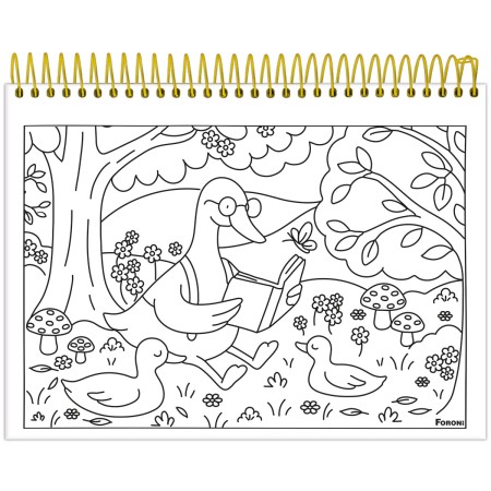 Foto ilustrativa Caderno Capa Dura para Colorir Milly