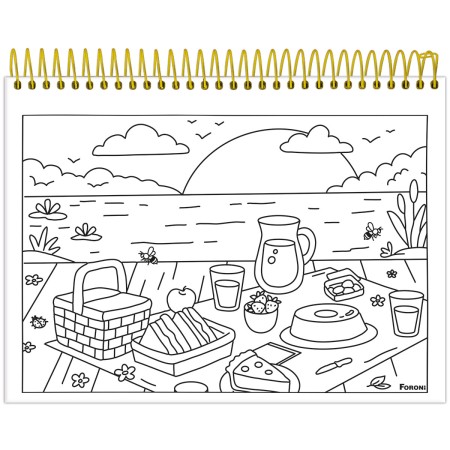 Foto ilustrativa Caderno Capa Dura para Colorir Milly