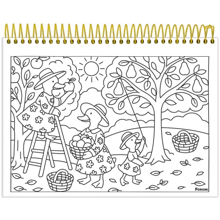 Foto ilustrativa Caderno Capa Dura para Colorir Milly