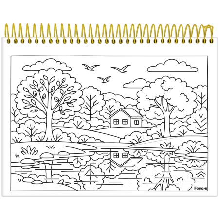 Foto ilustrativa Caderno Capa Dura para Colorir Milly