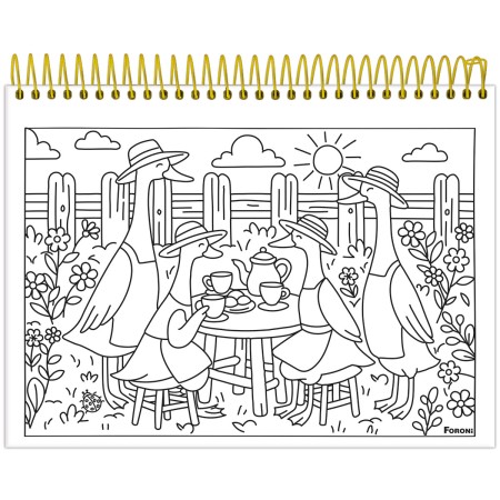 Foto ilustrativa Caderno Capa Dura para Colorir Milly