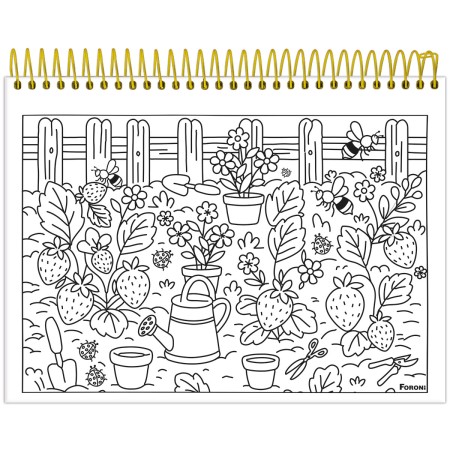 Foto ilustrativa Caderno Capa Dura para Colorir Milly