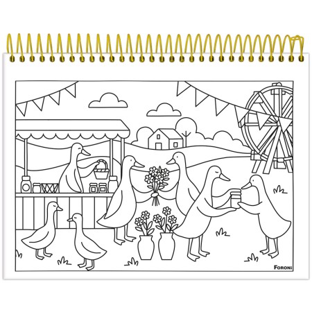 Foto ilustrativa Caderno Capa Dura para Colorir Milly